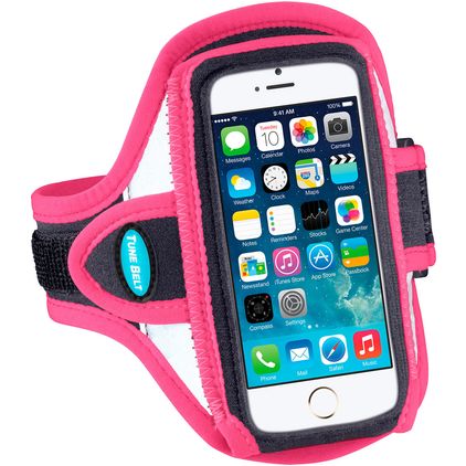 TuneBelt Reflective Telefoonhouder Hardlopen Neopreen Sport Hoesje Sportarmband - AB87RP - Roze