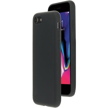 Mobiparts iPhone SE (2020) Siliconen Hoesje Backcover - Zwart