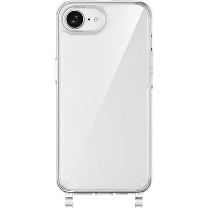 Mobigear Mix & Match Doorzichtig iPhone 17e Flexibel TPU Hoesje met koord - Transparant