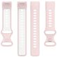 Mobigear Sport Dual Siliconen Fitbit Charge 5 Bandje Druksluiting - Wit / Roze