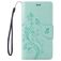 Mobigear Flowers iPhone 8 Hoesje Bookcase Portemonnee - Turquoise