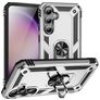 Mobigear Armor Ring Samsung Galaxy S23 FE Hoesje Hardcase Backcover Shockproof met Ringhouder - Zilver