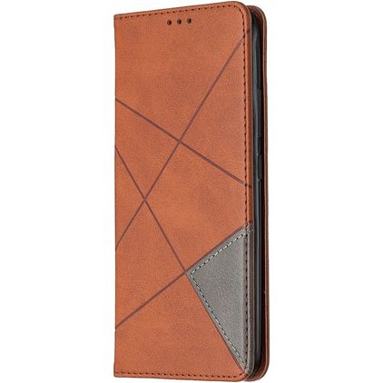 Mobigear Rhombus Slim Realme C11 (2020) Hoesje Bookcase - Bruin
