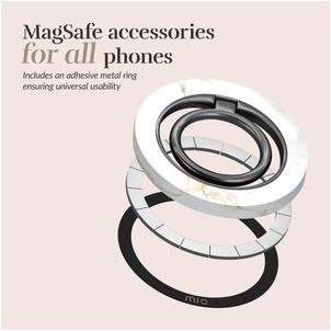 MIO Holder MagSafe Telefoon Ring - White Marble Universeel