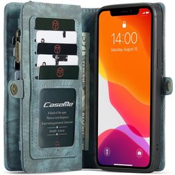 Caseme 008 iPhone 12 Hoesje Uitneembare 2in1 Bookcase Portemonnee - Blauw