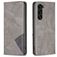 Mobigear Rhombus Slim Samsung Galaxy S25 Plus Hoesje Bookcase - Grijs