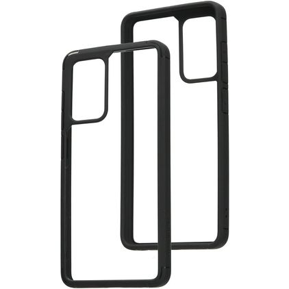 Mobiparts Rugged Clear Samsung Galaxy A52s 5G Hoesje Hardcase Backcover Shockproof - Transparant / Zwart