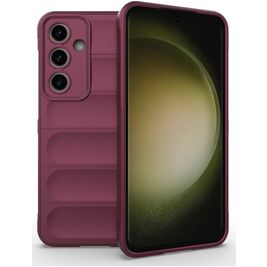 Mobigear Bumpy Samsung Galaxy S24 FE Hoesje Flexibel TPU Backcover - Rood