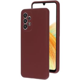 Mobiparts Samsung Galaxy A33 Siliconen Hoesje Backcover - Plum Red