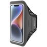 Mobiparts Comfort Fit Telefoonhouder Hardlopen iPhone 14 Sport Hoesje Neopreen Sportarmband - Zwart