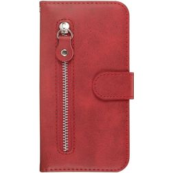 Mobigear Zipper Samsung Galaxy S20 Hoesje Bookcase Portemonnee - Rood