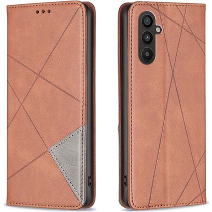 Mobigear Rhombus Slim Samsung Galaxy A24 Hoesje Bookcase - Bruin