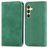 Mobigear Retro Slim Samsung Galaxy S25 Plus Hoesje Bookcase Portemonnee - Groen