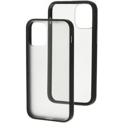 Mobiparts Hardcover iPhone 12 Mini Hoesje Hardcase Backcover - Transparant / Grijs