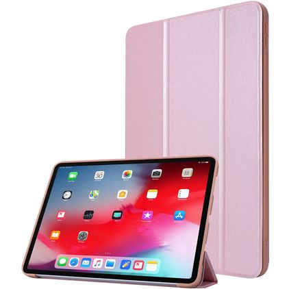 Mobigear Tri-Fold Gel iPad Pro 11 Inch (2021) Hoes TPU,Kunstleer Bookcase - Roségoud