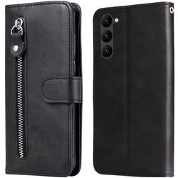 Mobigear Zipper Samsung Galaxy S23 Hoesje Bookcase Portemonnee - Zwart