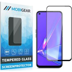 Mobigear Premium OPPO A92 Glazen Screenprotector - Case Friendly - Zwart