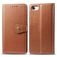 Mobigear Snap Button iPhone SE (2022) Hoesje Bookcase Portemonnee - Cognac