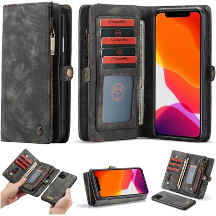 Caseme 008 iPhone 11 Pro Hoesje Uitneembare 2in1 Bookcase Portemonnee - Zwart