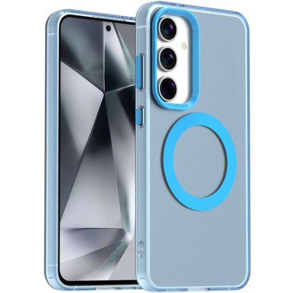 Mobigear Shockproof Samsung Galaxy S24 FE MagSafe Hoesje Hardcase Backcover - Blauw