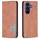 Mobigear Rhombus Slim Samsung Galaxy S26 Hoesje Bookcase - Bruin