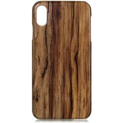 Mobigear Nature iPhone XS Max Hoesje Flexibel TPU Backcover - Walnut