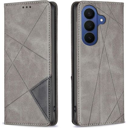 Mobigear Rhombus Slim Samsung Galaxy A37 Hoesje Bookcase - Grijs