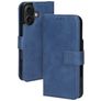 Mobiparts Classic Wallet MagSafe iPhone 16 MagSafe Hoesje Bookcase Portemonnee - Steel Blue