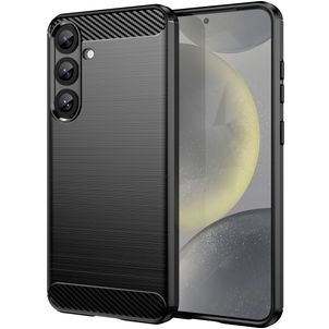 Mobigear Brushed Slim Samsung Galaxy S25 Plus Hoesje Flexibel TPU Backcover - Zwart
