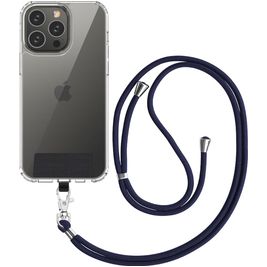 Mobigear Nylon Lanyard Universeel Telefoonkoord Verstelbaar - Marineblauw