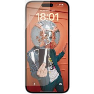 PanzerGlass Classic Fit iPhone 15 Plus Glazen Screenprotector - Case Friendly