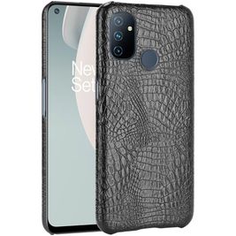 Mobigear Croco OnePlus Nord N100 Hoesje Hardcase Backcover - Zwart