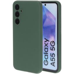 Mobiparts Samsung Galaxy A55 Siliconen Hoesje Backcover - Forest Green