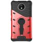 Mobigear Grip Stand Motorola Moto C Plus Hoesje Hardcase Backcover Shockproof met Standaard - Rood