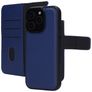 Mobiparts iPhone 16 Pro MagSafe Hoesje Echt Leer Uitneembare 2in1 Bookcase Portemonnee - Blauw