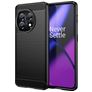 Mobigear Brushed OnePlus 11 Hoesje Flexibel TPU Backcover - Zwart