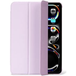 Decoded Textured Slim iPad Pro 11 Inch (2024) Hoes Flexibel Siliconen Bookcase - Lavendel