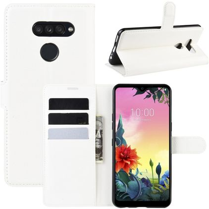 Mobigear Classic LG K50s Hoesje Bookcase Portemonnee - Wit