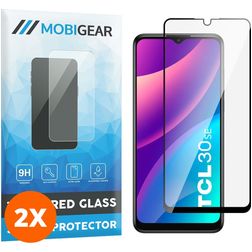 Mobigear Premium TCL 30 Glazen Screenprotector - Case Friendly - Zwart (2-Pack)