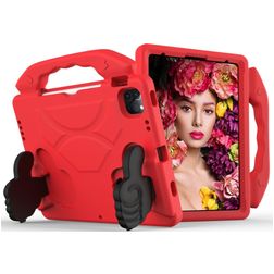 Mobigear Thumbs Up iPad Air 5 (2022) Kinder Tablethoes met Handvat - Rood