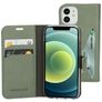 Mobiparts Classic Wallet iPhone 12 Mini Hoesje Bookcase Portemonnee - Stone Green