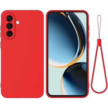 Mobigear Rubber Touch Samsung Galaxy A57 Siliconen Hoesje Backcover - Rood