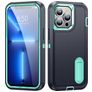 Mobigear Rugged Stand iPhone 14 Plus Hoesje Hardcase Backcover Shockproof met Standaard - Donkerblauw
