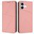 Mobigear Frosted Flip iPhone 17 Hoesje Bookcase Portemonnee - Roze