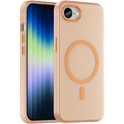 Mobigear Shockproof iPhone 16e MagSafe Hoesje Hardcase Backcover - Oranje