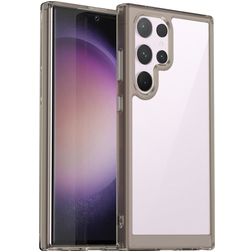 Mobigear Crystal Samsung Galaxy S24 Ultra Hoesje Hardcase Backcover - Grijs