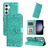 Mobigear Sunflower Samsung Galaxy S24 Plus Hoesje Bookcase Portemonnee - Groen