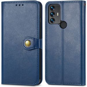 Mobigear Snap Button TCL 30 SE Hoesje Bookcase Portemonnee - Blauw