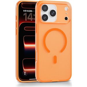 Mobigear Shockproof Grip iPhone 17 Pro Max MagSafe Hoesje Hardcase Backcover - Oranje