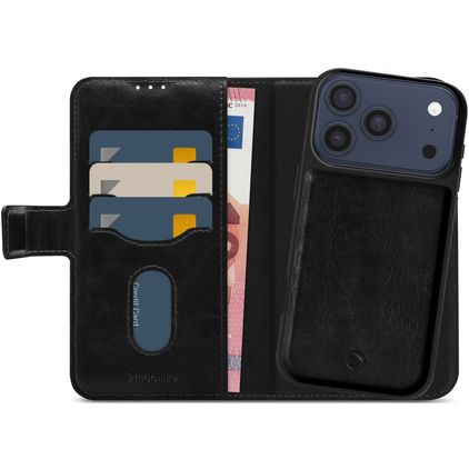 Mobilize Magsafe iPhone 17 Pro MagSafe Hoesje Uitneembare 2in1 Bookcase Portemonnee - Zwart
